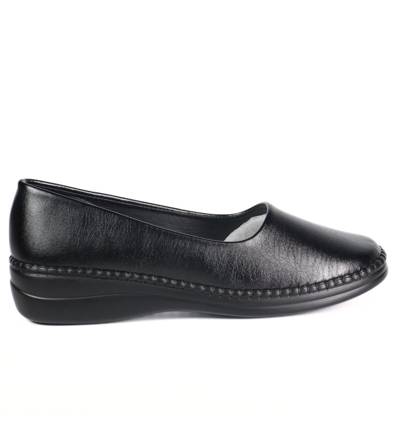 SD.Felano SD Felano Women Comfort Slip On Shoes | Soft Cushioned Insole | Lightweight Daily Walking Shoes | Anti Slip Rubber Sole | Closed Toe Low Wedge | Extra Office Work Shoes For Long Standing And Daily Use - Image 5